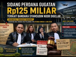 “Sidang Perdana Gugatan Rp125 Miliar Bandara Syamsudin Noor Digelar: Mayoritas Tergugat Mangkir, Ahli Waris Eks Pejuang CTN Soroti Keseriusan Negara Menjawab Gugatan”