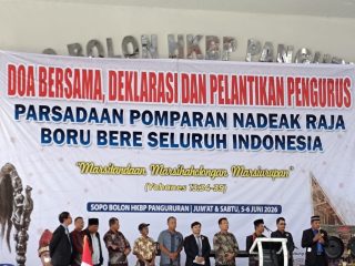 Eratkan Kebersamaan, Pomparan Nadeak Raja Boru Bere Doa Bersama dan Gelar Deklarasi di Sopo Bolon HKBP Pangururan