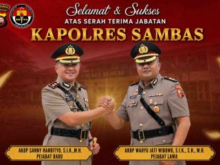 Kapolda Kalbar Pimpin Sertijab PJU dan Kapolres Jajaran, AKBP Sanny Handityo Resmi Jabat Kapolres Sambas