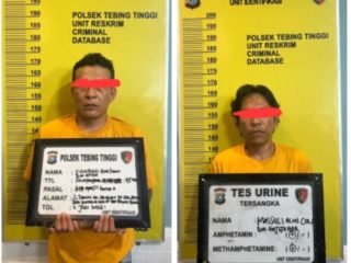 Polsek Tebing Tinggi Amankan Dua Orang Pria Diduga Kuat Pengedar Sabu 2,74 Gram di Banglas Barat