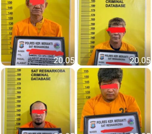 Satresnarkoba  Polres Meranti Bongkar Dua Kasus Peredaran Sabu dalam Sehari, Empat Diduga Pengedar Diamankan