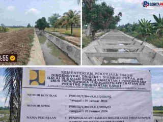 Progres Peningkatan Irigasi Rawa Tebas Komplek Capai 80–85 Persen, Target Rampung Oktober