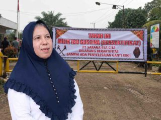 15 Tahun Tanah Gustina dijadikan Jalan Tanpa Ijin dan Ganti Rugi Oleh PT SEC Sambas