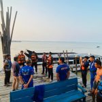 Gabungan Bersama Tim SAR, Polairud Berupaya mencari korban Kecelakaan Dua Kapal di Selat Air Hitam