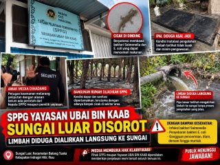 SPPG Yayasan UBAI BIN KAAB Sungai Luar Disorot, Limbah Diduga Dialirkan Langsung ke Sungai