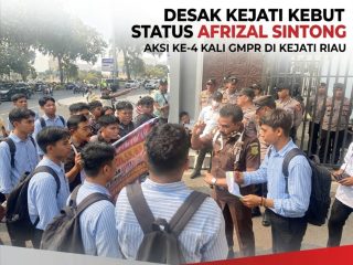 GMPR Lakukan Aksi Jilid IV, Tantang Kejati  Riau Buka Terang Status  Afrizal  Sintong Dalam Kasus PI 10%
