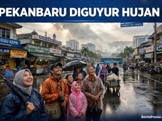 Pekanbaru Akhirnya Diguyur Hujan Deras, Warga Lega Kabut Aasap Mulai Menipis