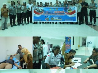 Peringati HUT ke-75 Humas Polri, Polres Kepulauan Meranti Gelar Bakti Sosial Donor Darah Bersama Insan Pers