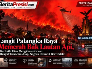 Langit Palangka Raya Memerah Bak Lautan Api, Karhutla Kian Mengkhawatirkan: Rakyat Terancam Asap, Negara Dituntut Bertindak!