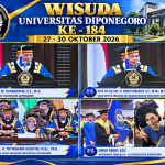 UNDIP GELAR WISUDA KE-184, SEBANYAK 3.285 LULUSAN RESMI DIWISUDA