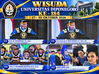 UNDIP GELAR WISUDA KE-184, SEBANYAK 3.285 LULUSAN RESMI DIWISUDA